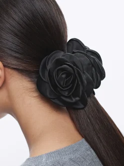 Parfois Acessórios de Cabelo*Mola De Cabelo Com Flor | Preto