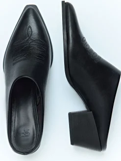 Parfois Sapatos de Salto Alto*Mules De Salto Alto | Preto