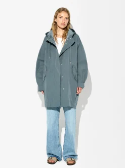 Parfois Blazers e Casacos*Parka Leve Com Capuz Cru | Azul