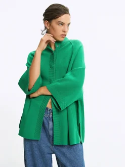 Parfois Básicos|Malha*Poncho De Malha De Gola Redonda | Verde