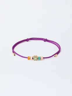 Parfois Pulseiras*Pulseira Ajustável Com Charm | Roxo