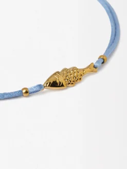 Parfois Aço inoxidável*Pulseira Ajustável Com Charm De Aço Inoxidável | Azul