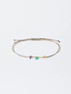 Parfois Pulseiras*Pulseira Ajustável Com Charms | Roxo