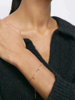 Parfois Bijuteria Delicada|Pulseiras*Pulseira Com Zircónias Love | Dourado