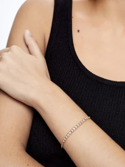 Parfois Pulseiras|Bijuteria Delicada*Pulseira Dourada Com Zircónias | Dourado