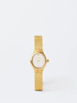 Parfois Relógios Dourados*Relógio Com Bracelete De Aço | Dourado
