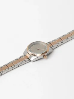Parfois Relógios Dourado Rosa*Relógio Com Bracelete De Aço Dourado | Dourado Rosa