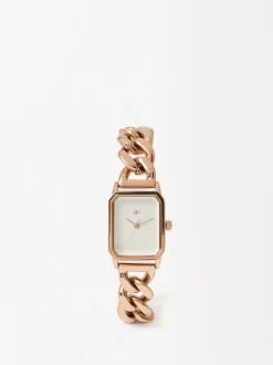 Parfois Relógios Dourado Rosa*Relógio Com Bracelete De Elos Personalizável | Dourado Rosa