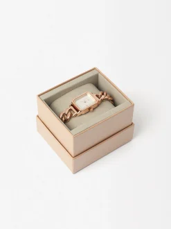 Parfois Relógios Dourado Rosa*Relógio Com Bracelete De Elos Personalizável | Dourado Rosa