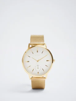 Parfois Relógios Dourados*Relógio De Aço Malha Metálica | Dourado