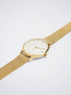 Parfois Relógios Dourados*Relógio De Aço Malha Metálica | Dourado