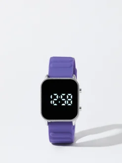 Parfois Relógios Digitais*Relógio Digital Bracelete De Silicone | Roxo