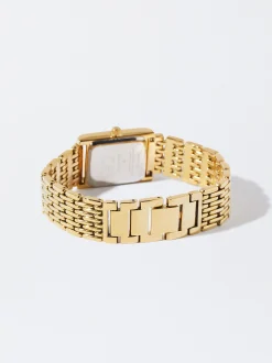 Parfois Relógios Dourados*Relógio Com Bracelete De Elos | Dourado