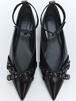 Parfois Sapatos Rasos|Sabrinas*Sabrinas Com Fivelas | Preto