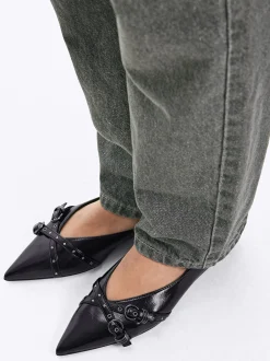 Parfois Sapatos Rasos|Sabrinas*Sabrinas Com Fivelas | Preto
