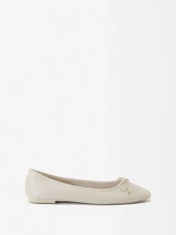 Parfois Sapatos Rasos|Sabrinas*Sabrinas Com Laço Camel | Branco