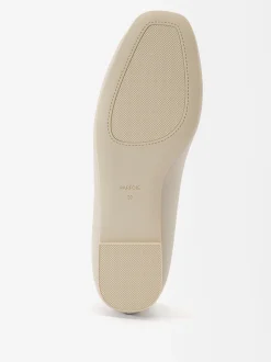 Parfois Sapatos Rasos|Sabrinas*Sabrinas Com Laço Camel | Branco