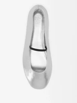 Parfois Pele|Sapatos Rasos*Sabrinas De Pele | Prateado