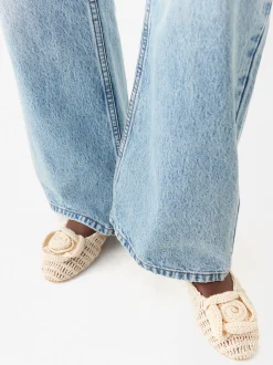 Parfois Sabrinas|Sapatos Rasos*Sabrinas Em Crochet | Cru