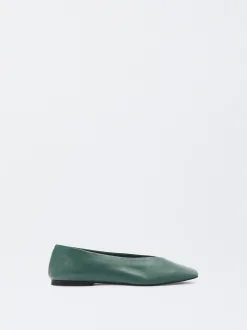 Parfois Pele|Sapatos Rasos*Sabrinas Em Pele Bege | Verde