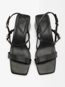 Parfois Sandálias|Sapatos de Salto Alto*Sandálias Tiras Tacão Largo | Preto