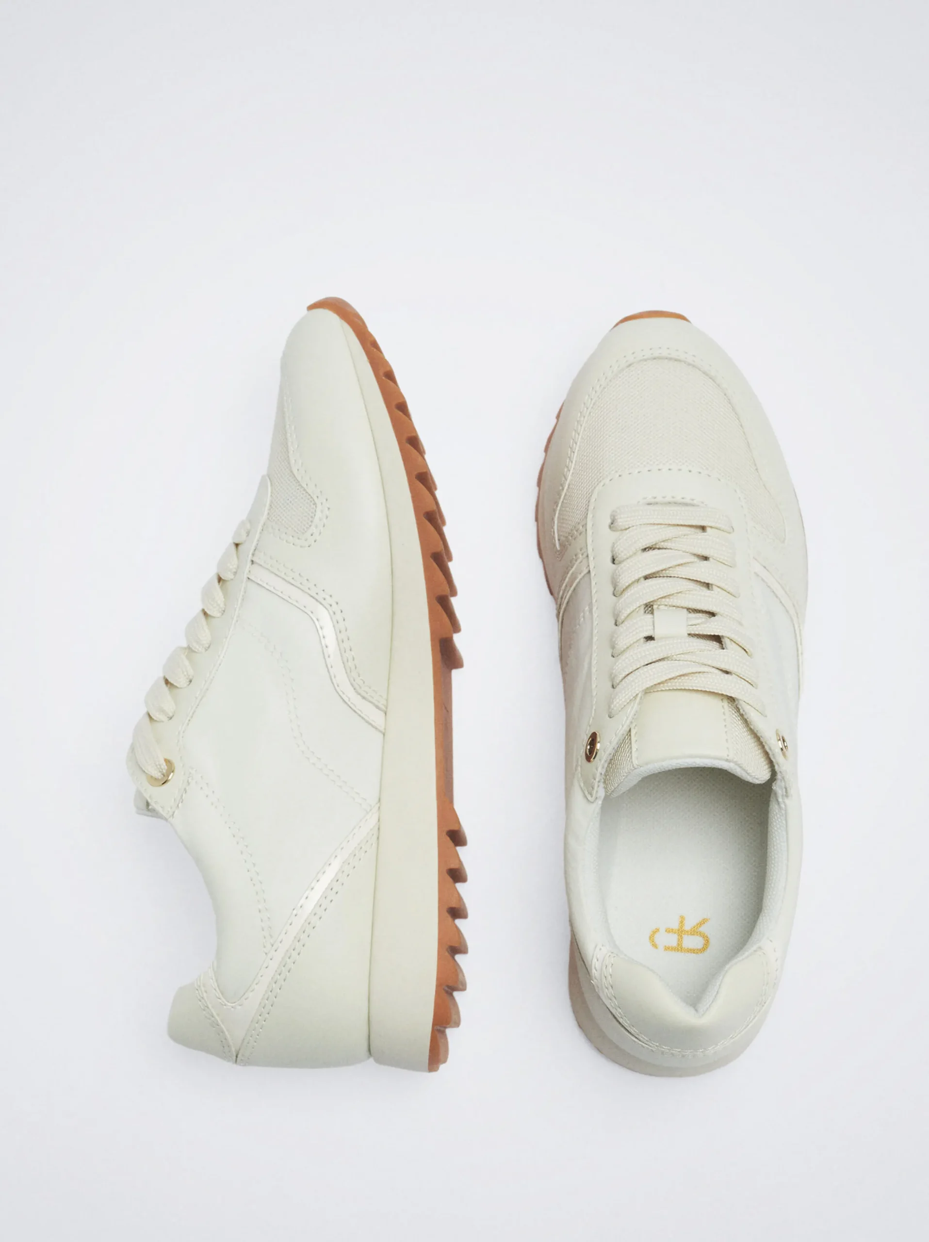 Parfois Sapatilhas*Sapatilhas Desportivas Running Bege | Branco