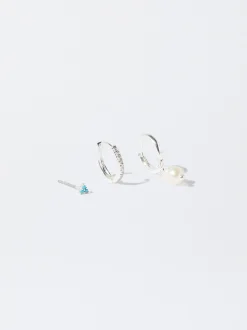 Parfois Sets de Bijuteria|Brincos*Set De Brincos Com Pérola De Água Doce | Multicor