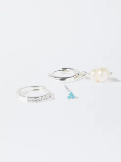 Parfois Sets de Bijuteria|Brincos*Set De Brincos Com Pérola De Água Doce | Multicor