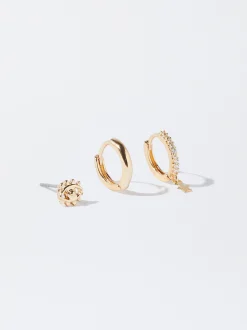 Parfois Sets de Bijuteria|Brincos*Set De Brincos Com Zircónias | Dourado