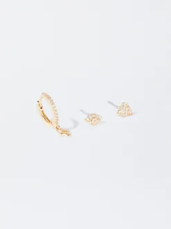 Parfois Sets de Bijuteria|Brincos*Set De Brincos Com Zircónias | Dourado