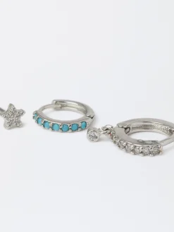 Parfois Sets de Bijuteria|Brincos*Set De Brincos Com Zircónias | Azul