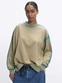 Parfois Sweatshirts*Sweatshirt Em Algodão Bege | Castanho