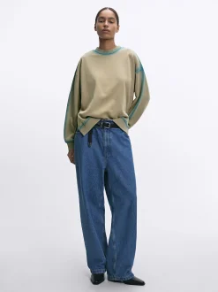 Parfois Sweatshirts*Sweatshirt Em Algodão Bege | Castanho