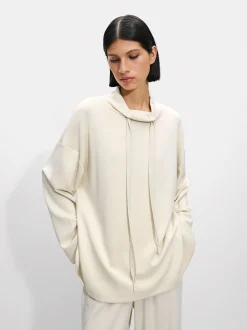 Parfois Básicos|Sweatshirts*Sweatshirt Modal De Gola Alta Cinzento | Branco