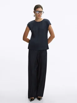 Parfois Básicos|Tops e T-shirts*Top Plissado | Cinzento