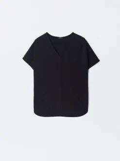 Parfois Básicos|Tops e T-shirts*T-Shirt Básica Decote Em Bico | Preto