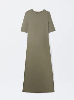 Parfois Básicos|Vestidos*Vestido Comprido Algodão Bordeaux | Caqui